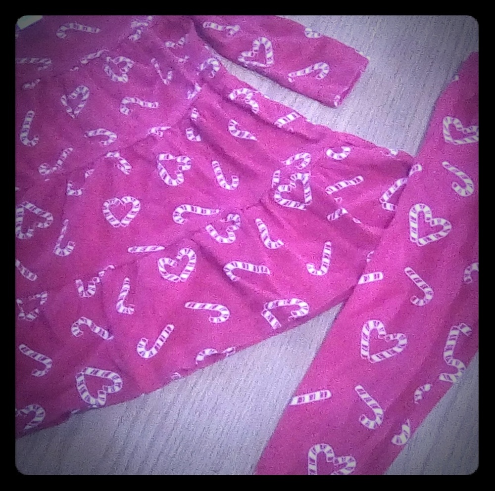 2pc candy cane cotton outfit 3t